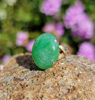 14k Yellow gold Jade estate ring