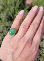 14k Yellow gold Jade estate ring