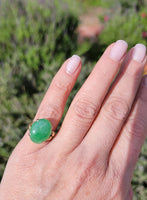 14k Yellow gold Jade estate ring