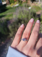 18k white gold estate diamond engagement ring -  apx 1.40ct tw