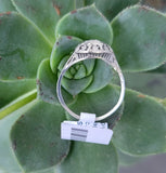 18k white gold c.1920's Deco Filigree European cut diamond antique Ring