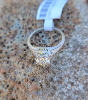 Platinum Edwardian Filigree Euro cut diamond antique Ring