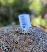 Platinum Edwardian Filigree mine cut diamond antique Ring