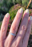 Platinum Edwardian Filigree mine cut diamond antique Ring