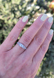 Platinum Edwardian Filigree mine cut diamond antique Ring