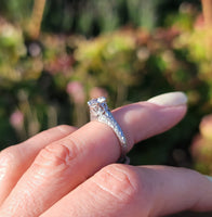 Platinum Edwardian Filigree Euro cut diamond antique Ring