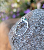 14k white gold emerald estate vintage ring