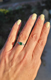 14k white gold emerald estate vintage ring