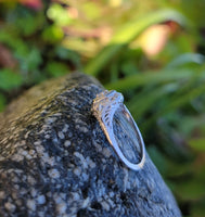 14k white gold c.1920's filigree diamond engagement ring