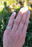 14k white gold c.1920's filigree diamond engagement ring