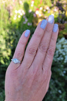 14k white gold c.1920's filigree diamond engagement ring