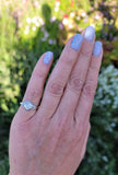 14k white gold c.1920's filigree diamond engagement ring