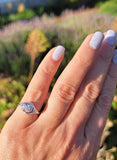 14k white gold c.1920's filigree diamond engagement ring