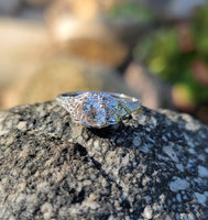 18k white gold c.1920's filigree diamond engagement ring