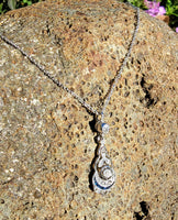 Platinum &18k gold Art Deco sapphire & diamond necklace pendant