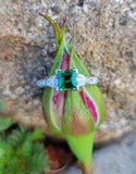 platinum Emerald & Diamond estate ring