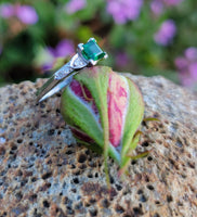 platinum Emerald & Diamond estate ring