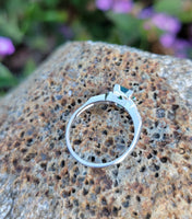 platinum Emerald & Diamond estate ring