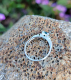 platinum Emerald & Diamond estate ring