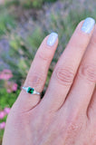 platinum Emerald & Diamond estate ring