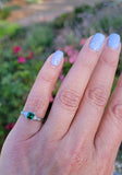platinum Emerald & Diamond estate ring