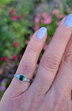 platinum Emerald & Diamond estate ring