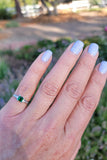 platinum Emerald & Diamond estate ring