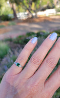 platinum Emerald & Diamond estate ring