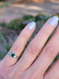 platinum Emerald & Diamond estate ring