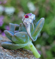 Platinum c.1920's Art Deco Burma Ruby & Diamond Ring