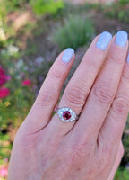 Platinum c.1920's Art Deco Burma Ruby & Diamond Ring