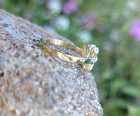 Plat & 18k gold two tone diamonds Deco c.1910 -1920's filigree Ring