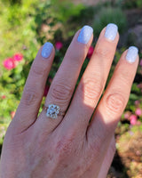 Plat & 18k gold two tone diamonds Deco c.1910 -1920's filigree Ring