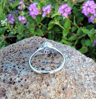 Platinum solitaire diamond estate ring - apx .35ct