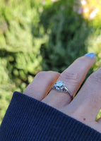 Platinum solitaire diamond estate ring - apx .35ct