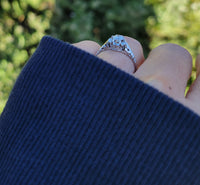 Platinum solitaire diamond estate ring - apx .35ct