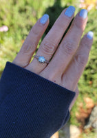 Platinum solitaire diamond estate ring - apx .35ct
