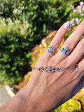 platinum & 18k gold two tone Deco estate Sapphire & Diamond Ring