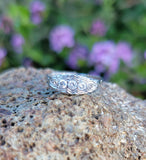 platinum 5 diamond estate band ring - apx .26ct tw