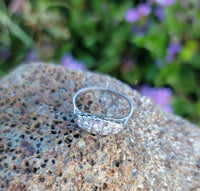 platinum 5 diamond estate band ring - apx .26ct tw