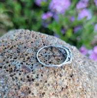 platinum 5 diamond estate band ring - apx .26ct tw