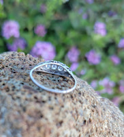 platinum 5 diamond estate band ring - apx .26ct tw