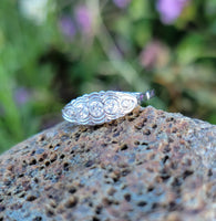 platinum 5 diamond estate band ring - apx .26ct tw