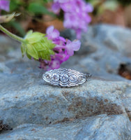 platinum 5 diamond estate band ring - apx .26ct tw