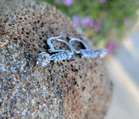 platinum old cut diamond lever back earrings c.1920's-1930's