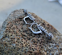 platinum old cut diamond lever back earrings c.1920's-1930's