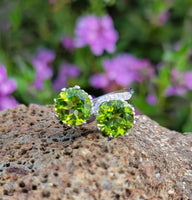 platinum Peridot & Diamond bypass antique estate ring