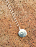 10-14k gold Victorian sapphire & diamond FLY necklace pendant lavaliere