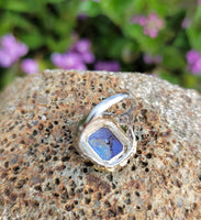 10k tri colored gold c.1920's c.1930's Deco filigree opal ring
