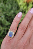 10k tri colored gold c.1920's c.1930's Deco filigree opal ring